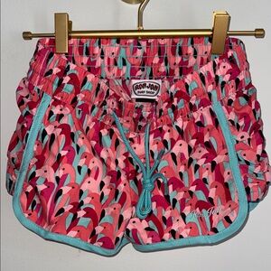 Ron Jon Girls Medium Pink Flamingo Print Shorts
